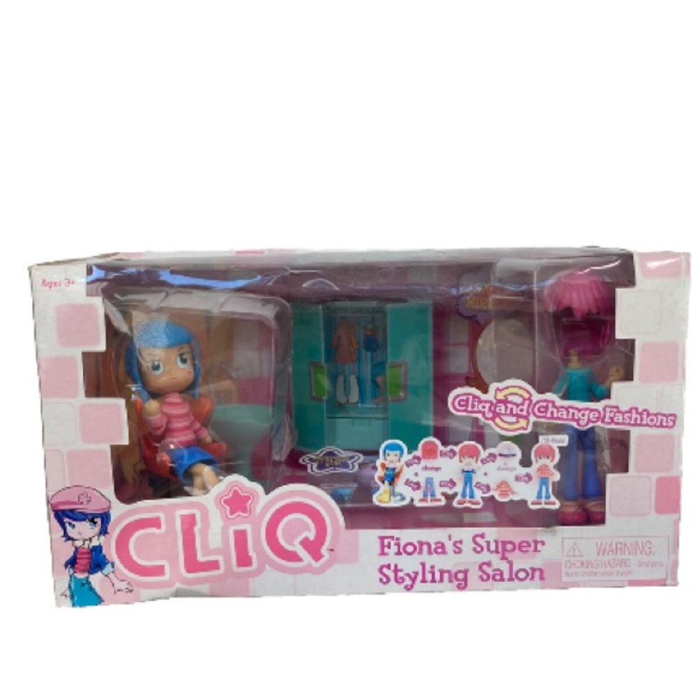 Cliq and Change Fashion Fiona’s Super Styling Salon Doll Play Set Rare NIB